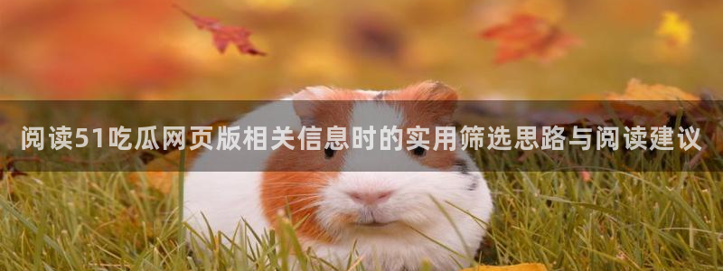 吃瓜入口导航：阅读51吃瓜网页版相关信息时的实用筛选思路与阅读建议